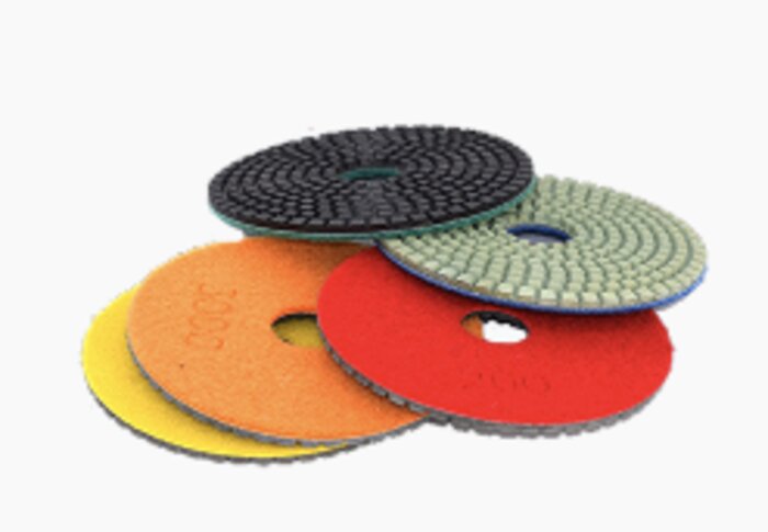 CPS 5-inch velcro-backed edge polishing resin discs in multiple grits